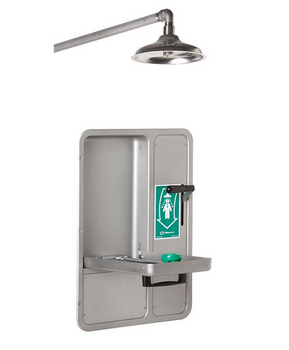 Haws 8356WCW Barrier Free Recessed Shower and Eye Face Wash