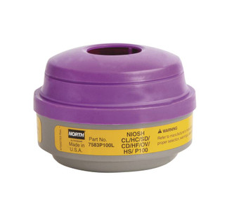 North Safety 7583P100L Acid Gas Cartridge & P100 Filter. Shop now!