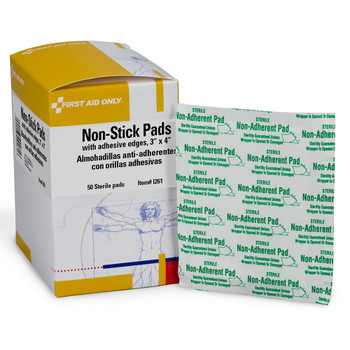 First Aid Only I261 3"x4" Non-Adherent Pads with Adhesive Edges. Shop now!