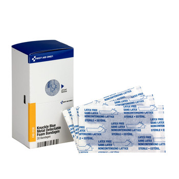 First Aid Only FAE-3130 SC Refill Blue Metal Detectable Knuckle Foam Bandages, 20/box. Shop Now!