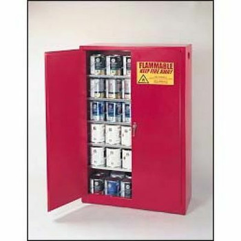 Eagle PI45X Paint & Ink Safety Cabinet, 60 Gal., 5 Shelves, 2 Door, Sliding Self Close, Red. Shop Now!