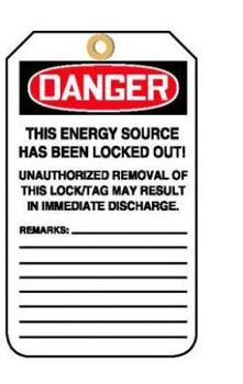 Accuform MLT412 Do Not Open Lockout - Tagout Tag. Shop now!