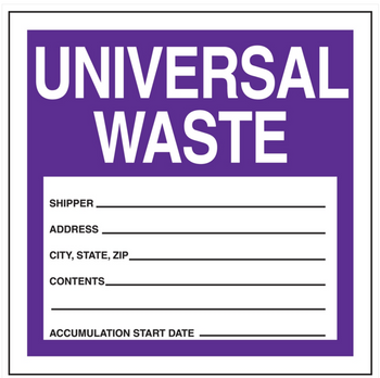 Accuform MHZW16 Universal Safety Waste Labels. Shop now!