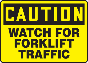 Accuform MVHR633 Watch for Forklift Traffic Caution Safety Sign. Shop now!