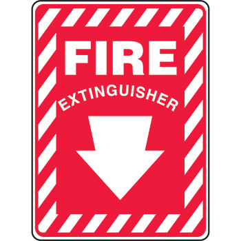 Accuform MFXG908 Fire Extinguisher Sign with Down Arrow. Shop now!
