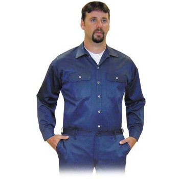 Steel Grip NBV89575 Navy Blue Button Front Vinex Shirt. Shop now!