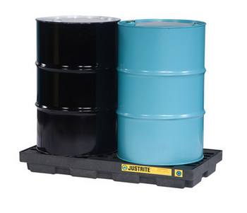 Justrite 28655 EcoPolyBlend Black 2-Drum Accumulation Center. Shop now!