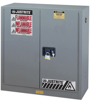 Justrite 893003 Gray 30 Gal Sure-Grip Ex Flammable Safety Cabinet. Shop now!