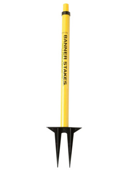 Banner Stakes PL4018 PLUS Yellow Plastic Stake