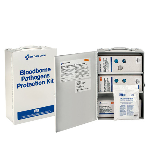 First Aid Only FA-700 Bloodborne Pathogen (BBP) Spill Clean-Up First Aid Cabinet. Shop Now!