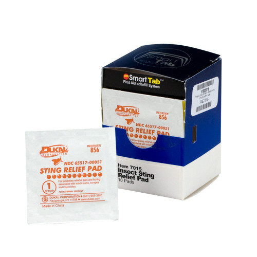 First Aid Only FAE-7015 SmartCompliance Refill Sting Relief Wipes, 10 Per Box. Shop Now!