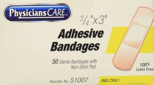 First Aid Only FA-51007 Plastic Bandages 3/4" X 3", 50 Per Box. Shop Now!