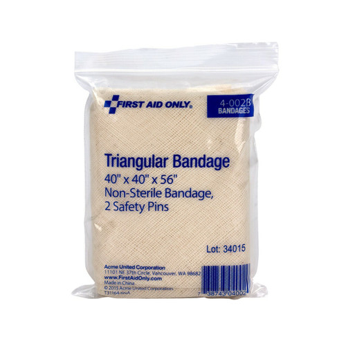 First Aid Only FA-4-002B 40"X40"X56" Muslin Triangular Bandage, 1 Per Bag. Shop Now!