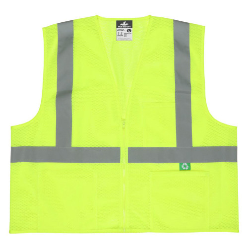 MCR Recycled Hi-Vis Reflective Safety Vest. Shop Now!