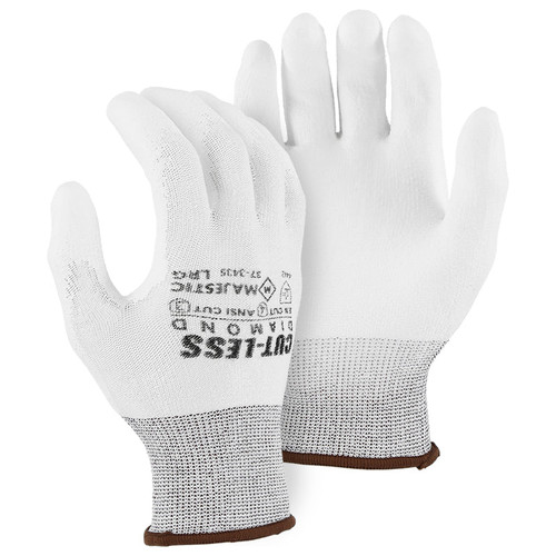 BUY 37-3435 Cut-Less Diamond Seamless Knit Glove with Polyurethane Palm Coating White now and SAVE!