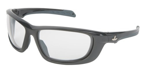 BUY Swagger UD1 Series Safety Glasses
Provides Ultra Defense Ballistic Impact Protection
Clear Lenses with Gun Metal Frame Color
MAX6 Anti-Fog Coating
Co-Injected TPR over Polycarbonate Temples now and SAVE!