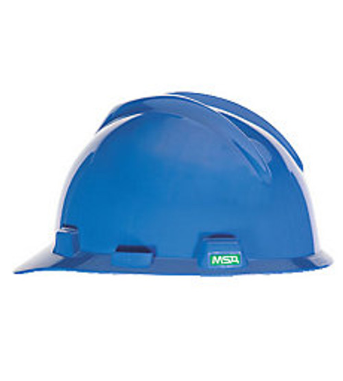 MSA V-Gard Slotted Cap, Blue, W/Fas-Trac Iii Suspension. Shop Now!