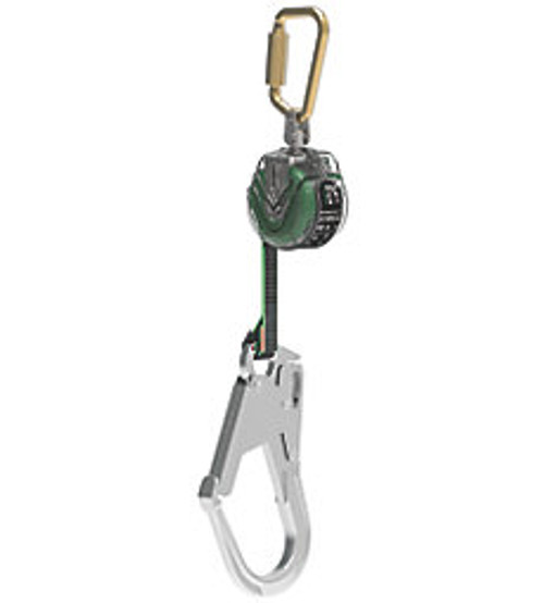 MSA V-Tec Web Pfl, 10' (3M), Single-Leg, Al36Cl Snaphook, Steel Carabiner (Top), Clear, 63013-00A - 1 Each