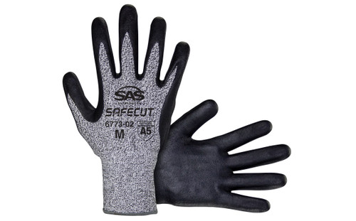 BUY SafeCut Cut Resistant HPPE Knit Glove - Micro-Foam Nitrile Coating - Cut Level A5  - Bulk now and SAVE!