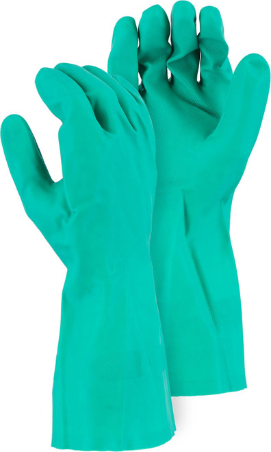 BUY 3245 15 MIL Nitrile 12" Flock Lined Glove with Diamond Grip Pattern now and SAVE!