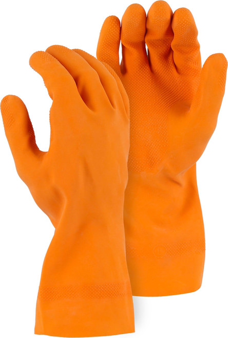 BUY 3355 30 MIL Heavy Duty Flock Lined Latex Glove with Diamond Grip Pattern now and SAVE!