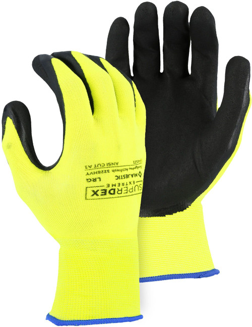 BUY 3228HVY SuperDex Full Dip Micro Foam Nitrile Palm Coated Glove on High Visibility Nylon Shell now and SAVE!