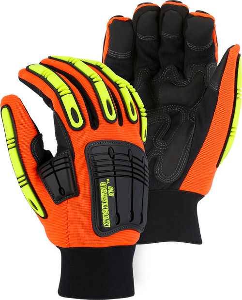 BUY 21247HO Winter Lined Knucklehead X10 Armor Skin Mechanics Glove with Impact Protection, Orange now and SAVE!