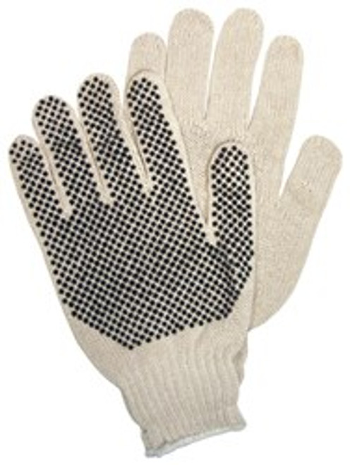 BUY Cotton String Knit Work Gloves
7 Gauge Regular Weight String Knit
Natural Cotton and Polyester Fabric
Black PVC Dotted One Side now and SAVE!