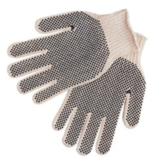 BUY Cotton String Knit Work Gloves
7 Gauge Regular Weight String Knit
Natural 70% Cotton 30% Polyester Fabric
Black PVC Dotted on Both Sides now and SAVE!