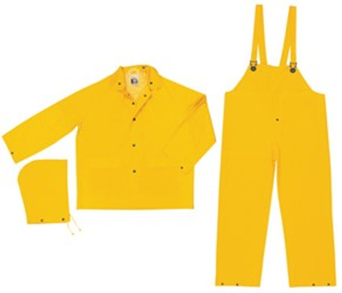BUY Classic Series Rain Gear
.35mm PVC / Polyester Material
3 Piece Waterproof Yellow Rain Suit
Rain Jacket, Detachable Hood and Bib Pants now and SAVE!