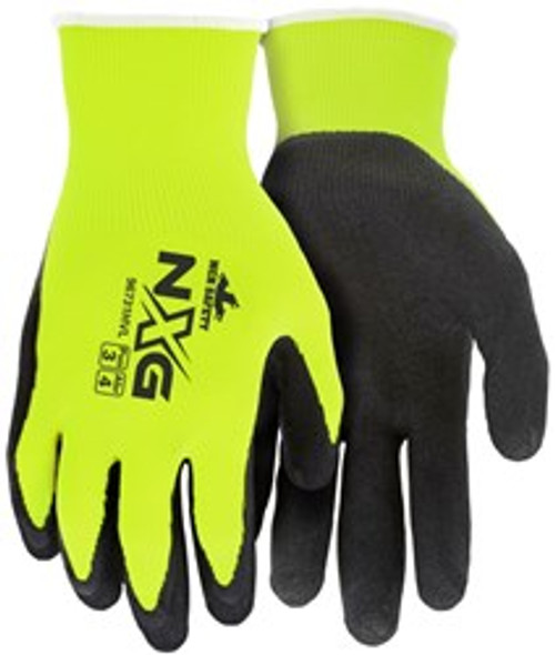 BUY MCR Safety NXG Hi-Vis Work Gloves
13 Gauge Hi-Visibility Lime Nylon Polyester Shell
Black Latex Foam Coated Palm and Fingertips now and SAVE!