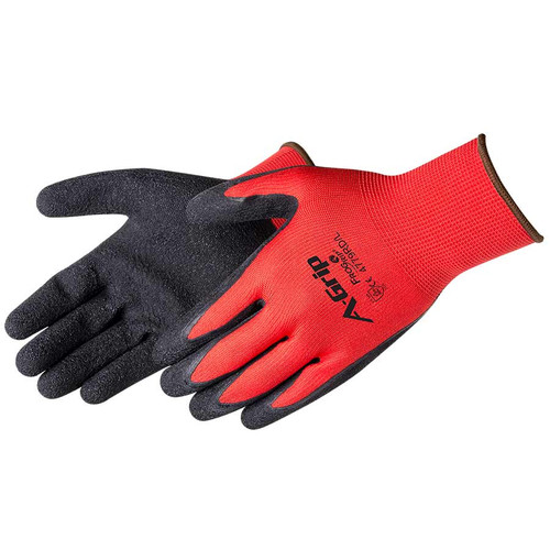 Liberty F4779RD Black Latex Coated Seamless Gloves.  Shop Now!