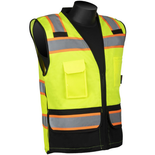 Liberty Safety C16032GB Class 2 - Surveyor's Vest With Black Bottom, Lime Green. Shop Now!