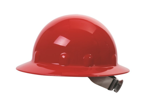 Fibre Metal E1RW Full Brim Hard Hat with Rachet Suspension available in red. Buy now!