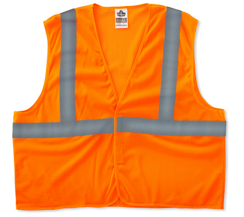 Ergodyne 20967 8205HL GloWear Class 2 Super Econo Vest, Color=Orange | Size=2X/3X - In Limited Stock