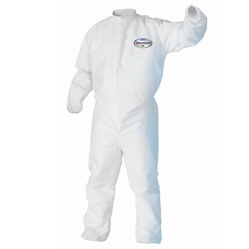 KleenGuard A30 46103 Elastic Wrists and Ankles Protection Coveralls - Large - 25 Each