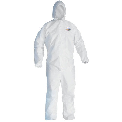 KleenGuard A30 46113 Hooded Breathable Protection Coveralls - Large - 25 Each