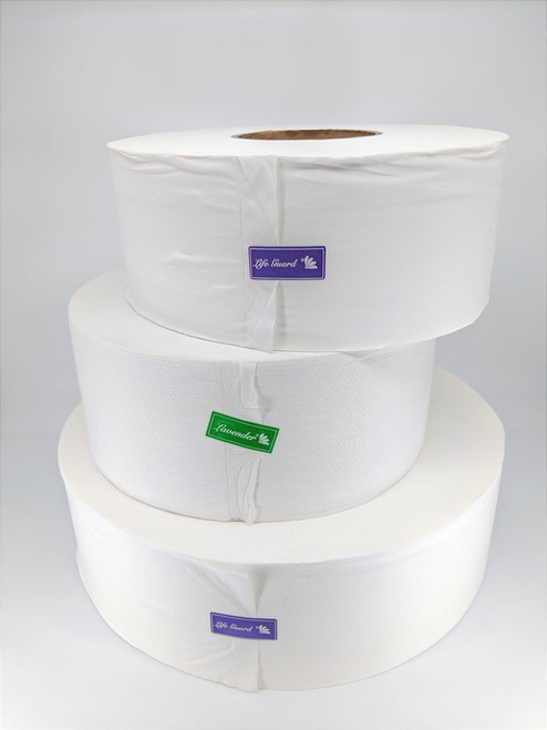 Lifeguard 4612 Jumbo Roll Tissue 2-Ply, 12" diameter, Virgin Wood Pulp,2000' Shop Now!