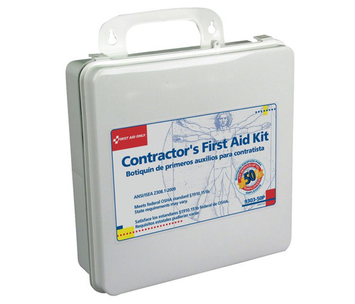 9303-50P Construction First Aid Kit Contractor 50 Person Plastic Kit. Shop Now!