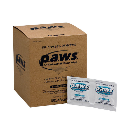 First Aid Only 90896 PAWS Antimicrobial Wipe, 100/box. Shop Now!
