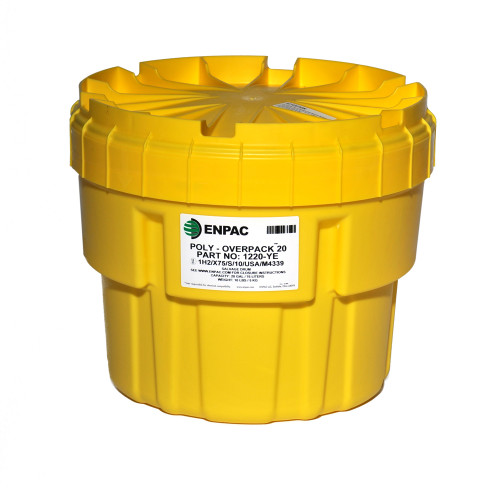 Enpac 1220-YE 20 Gallon Poly Overpack Salvage Drum. Shop Now!