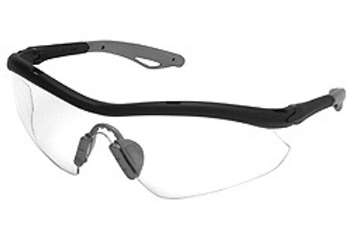 Hombre HB110 black frame, clear lens, silver nose and temple sleeve. Shop now!