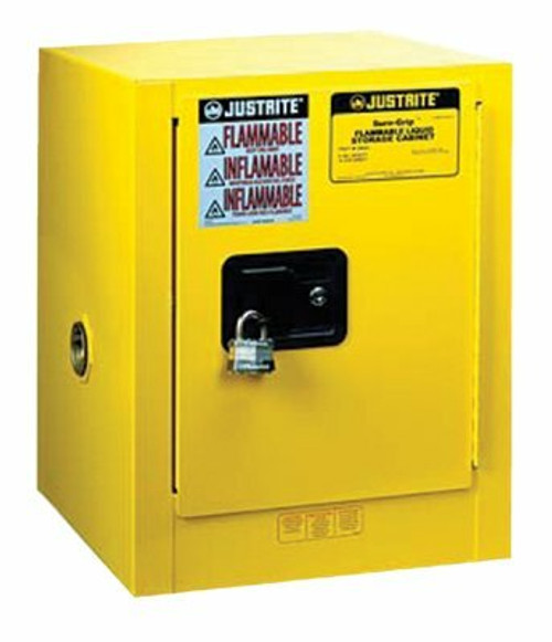 Justrite 890420 Yellow 4 Gal Sure-Grip Ex Flammable Safety Cabinet. Shop now!