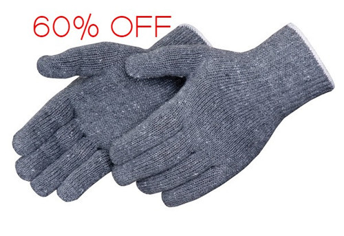 Grey Medium Weight String Knit Gloves. Shop Now!