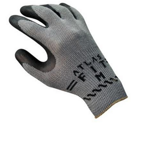 Showa Atlas Fit Flat Dipped Natural Rubber Gloves - Gray. Shop now!