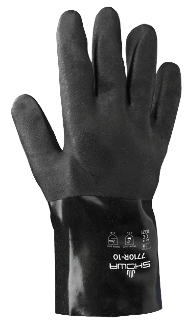 Showa 7710R-10 Black Knight Chemical Resistant Gloves. Shop Now!