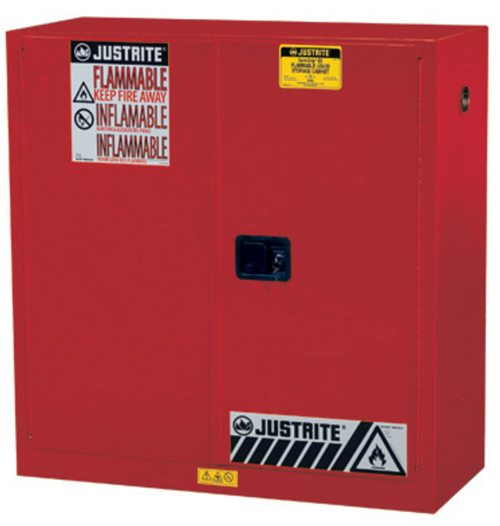 Justrite 893001 Red 30 Gal Sure-Grip Ex Flammable Safety Cabinet. Shop now!