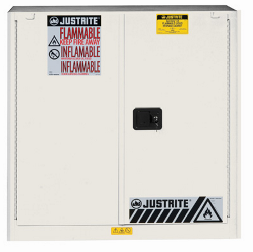 Justrite 893025 White 30 Gal Sure-Grip Ex Flammable Safety Cabinet. Shop now!