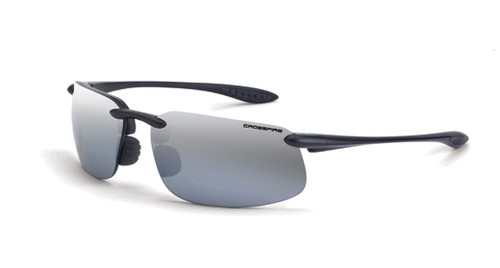 Crossfire ES4 Silver Mirror Polarized Lens Crystal Black Frame. Shop Now!