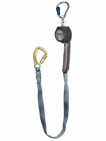 FallTech 74709TB8 9' Web Tie-back SRD Twin-leg Steel Carab/Clip+Steel 5k Carabiner WrapTech Mini. Shop Now!
